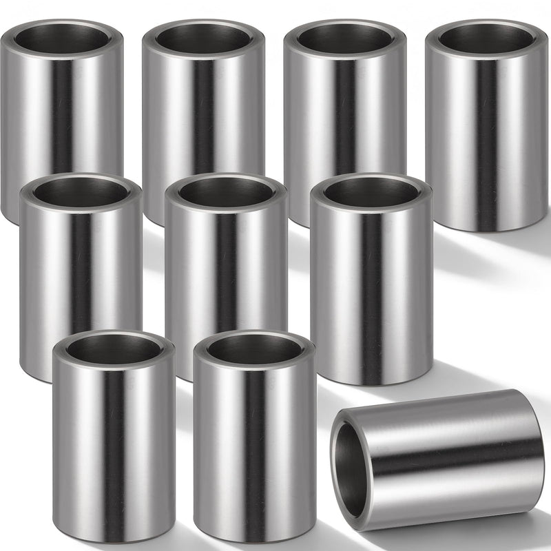 Yaocom 10 Pcs Stainless Steel Spacer 1" OD x 3/4" ID x 2" Length Round Spacer Unthreaded, Screw Standoff Bushing Plain Finish Round Metal Spacers for 3/4 Screws Bolts and Rods 1 x 3/4 x 2 Inch