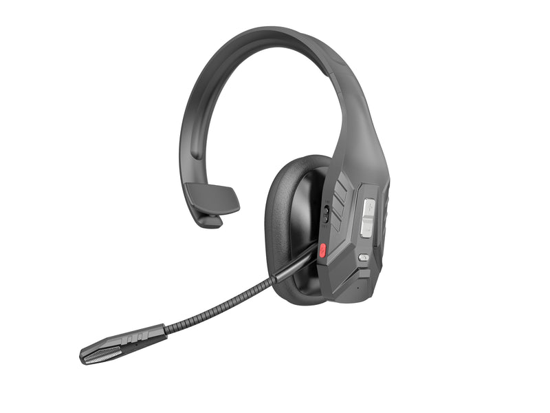 SINWE Trucker Bluetooth Headset with Noise Reduction Microphone | Wireless Trucker Headset with Mute Button, 70H Playtime, Dual Device Pairing for Driving, Work, and Call Center, Black Comfort