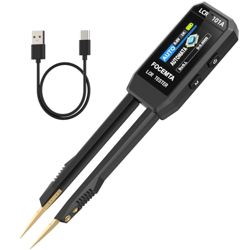 Precision LCR-101A Meter Handheld - Digital LCR Meter Measures Capacitance Inductance Resistance with Auto Component Recognition Electronic Component Analyze