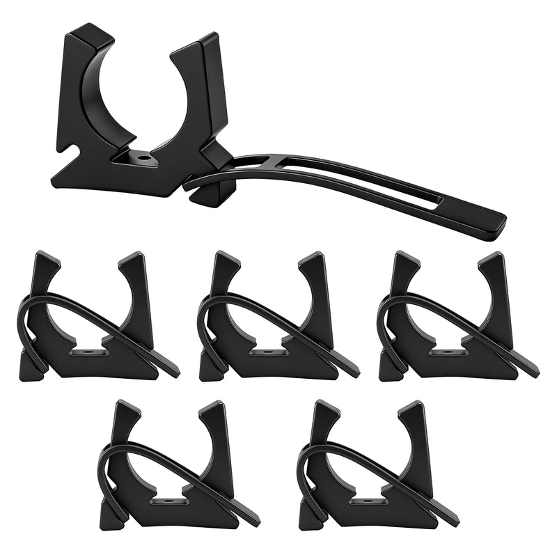 6 Pack Boat Hook Holder Replacement, Rubber Quick-Release Marine Clips, Fits Oars, Push Anchor Poles, Gaffs & Tools (3/4" to 2" Dia.), Spring Strap for SOF-LOC Style Mounts