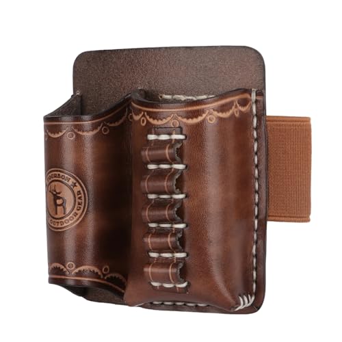 Leather Multitool & Flashlight Holder EDC Organizer Belt-Mount for Camping