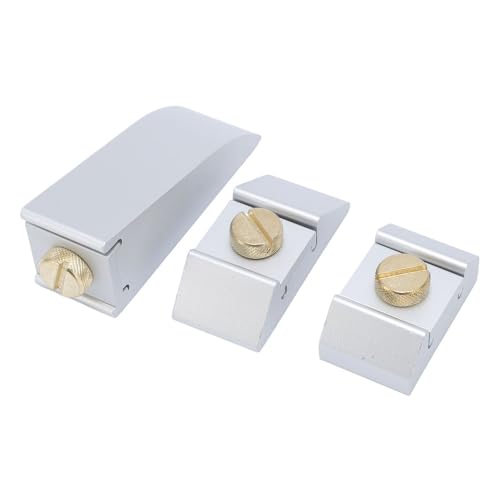 3 Pack Aluminum Alloy Sanding Blocks – Trapezoid Hand Sander Holder for Curved Surfaces, Beveled Edge Wood Sanding Tool with Nut Fixation