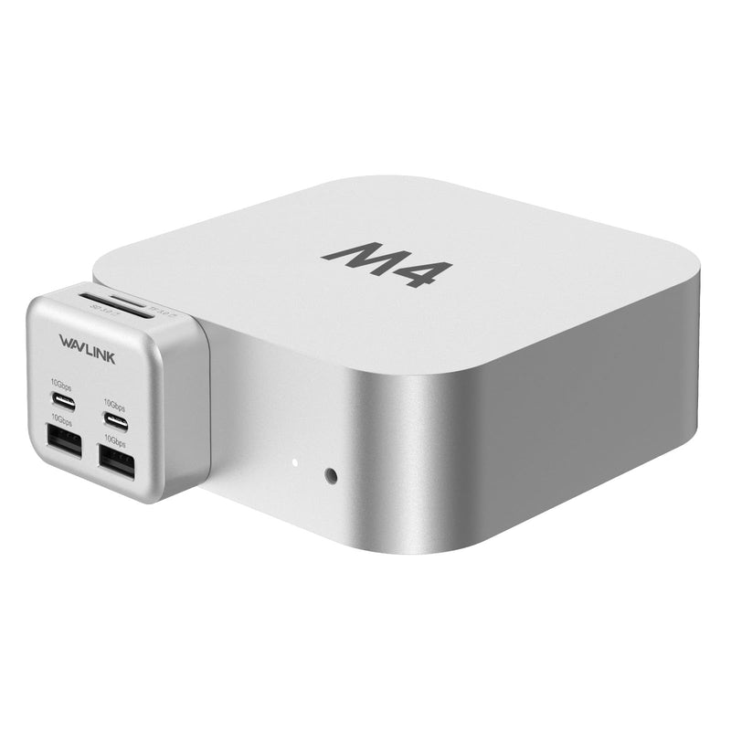 Mac mini M4 Hub, WAVLINK 6-Port Mac mini Hub | 2*10G USB-C, 2*10G USB-A,SD3.0 Card Reader, High-Speed Data Transfer & Multi-Device Connectivity for Mac mini M4 and M4 Pro