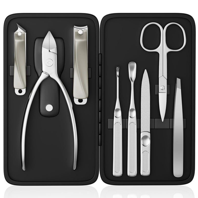 Precision Nail Grooming Manicure Sets Pedicure Kits Stainless Steel Nail Clipper Personal Care Tools with PU Leather Case
