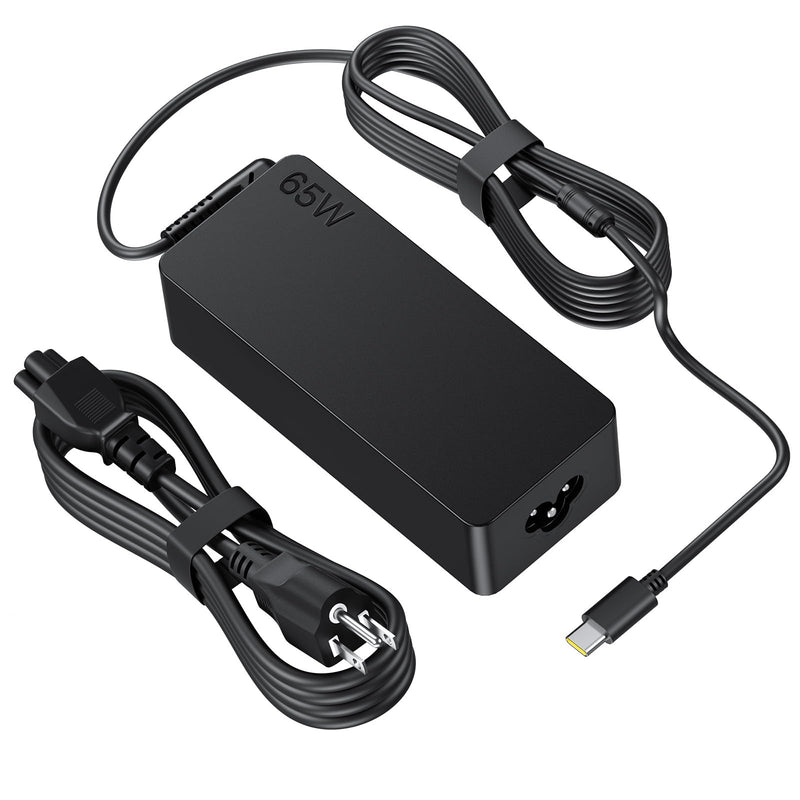 60W USB C Laptop Charger for Lenovo ThinkPad X1 Carbon Chromebook | 65W Fast Charging Compatible with Lenovo Thinkpad/Yoga/Chromebook,Safe Overheat Protection Type C Laptop Power Adapter black1