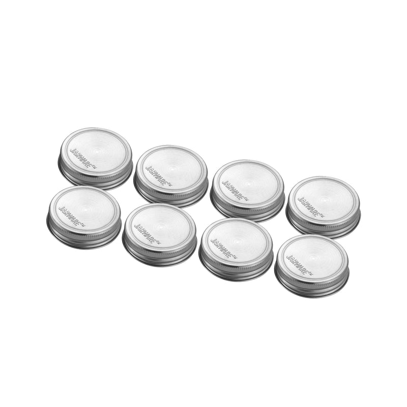 Jarware Stainless Steel Mason Jar Lids, Set of 8 Regular Mouth Lids for Mason Jars Regular Mouth, Set of 8