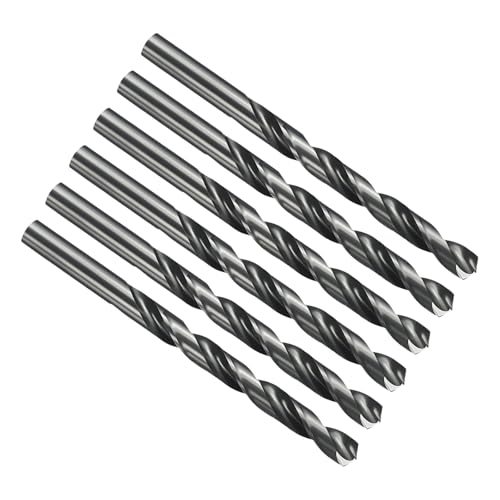 PATIKIL Letter U Drill Bit Jobber Straight Shank M35 Nitriding Black 6Pcs 6