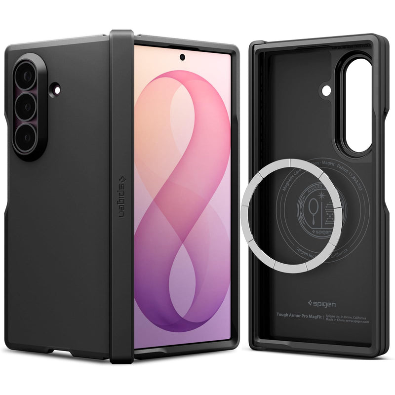 Spigen Tough Armor Pro MagFit for Galaxy Z Fold 8 Ultra Case, Black | Full Hinge Protection, Air Cushion Tech, Camera Plateau Protection, Compatible with MagSafe, Military Grade Drop Protection