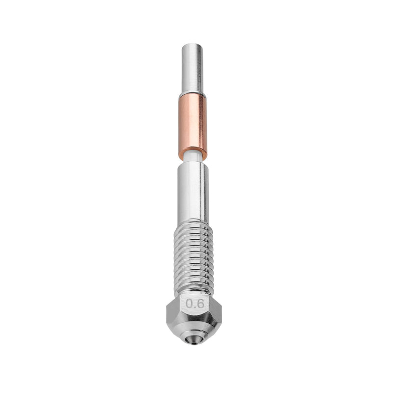Bimetal Tungsten Carbide Nozzle 0.6mm for QIDI Q2 3D Printer, High Thermal Conductivity Abrasion Resistance for Precision Additive Manufacturing