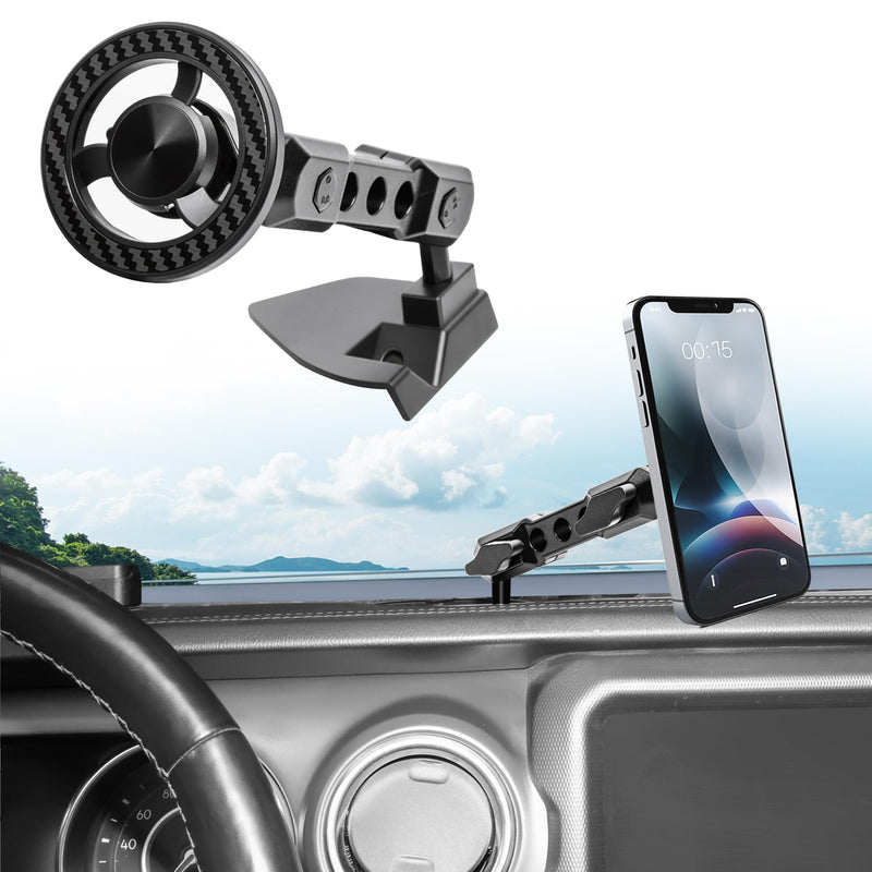 Magnetic Phone Mount for 2018-2023 Jeep Wrangler Jl & 4XE Gladiator JT | Cell Phone Dash Mount with 360° Dual-Ball, Jeep Magnetic Phone Mount interior Accessories, OEM Screws Dash Mount Install for 2018-2023 JL