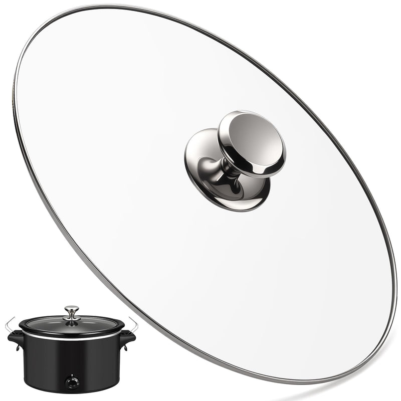 Oval Glass Lid 10 Quart Replacement for Hamilton Beach (33195) Slow Cooker, 10qt Slow Lid Replacement, Clear Cooker Lid Replacement Part