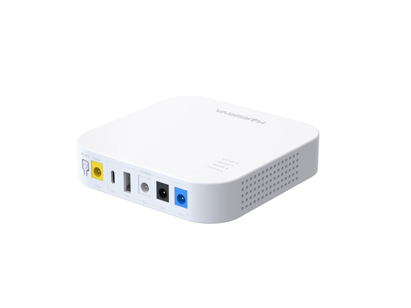 KP4 Mini UPS Battery Backup for WiFi Router, Modem, CCTV Camera, Smart Home Devices, 10000mAh 36Wh DC UPS with USB-C, USB-A & 3 DC Outputs, 0ms Transfer