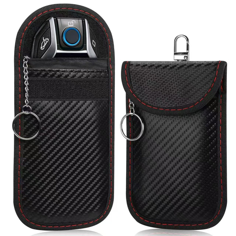 Faraday Bags for Car Keys– 2 Pack Faraday Pouch, RFID Key Fob Protector Signal Blocking Case & Anti-Theft Safe Bag (Small) Small Size(3.1×5.1 Inch)