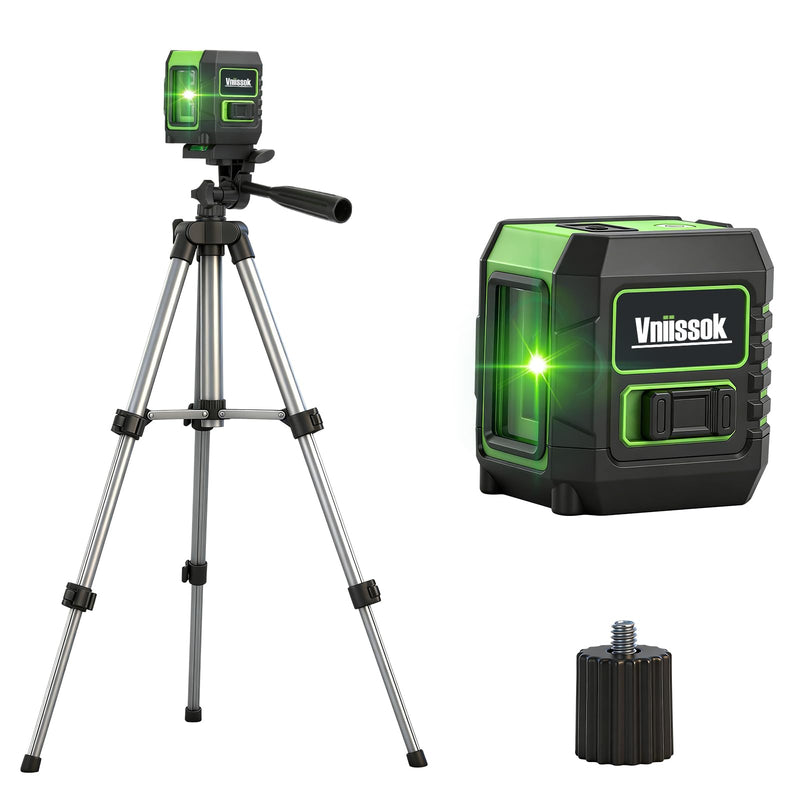 Laser Level 360 Self Leveling, Cross Line Laser with Self-Leveling, Vertical and Horizontal Line,for Construction and Picture Hanging, Horizontal Line leveler Tool (2 line green) 2 Line Green