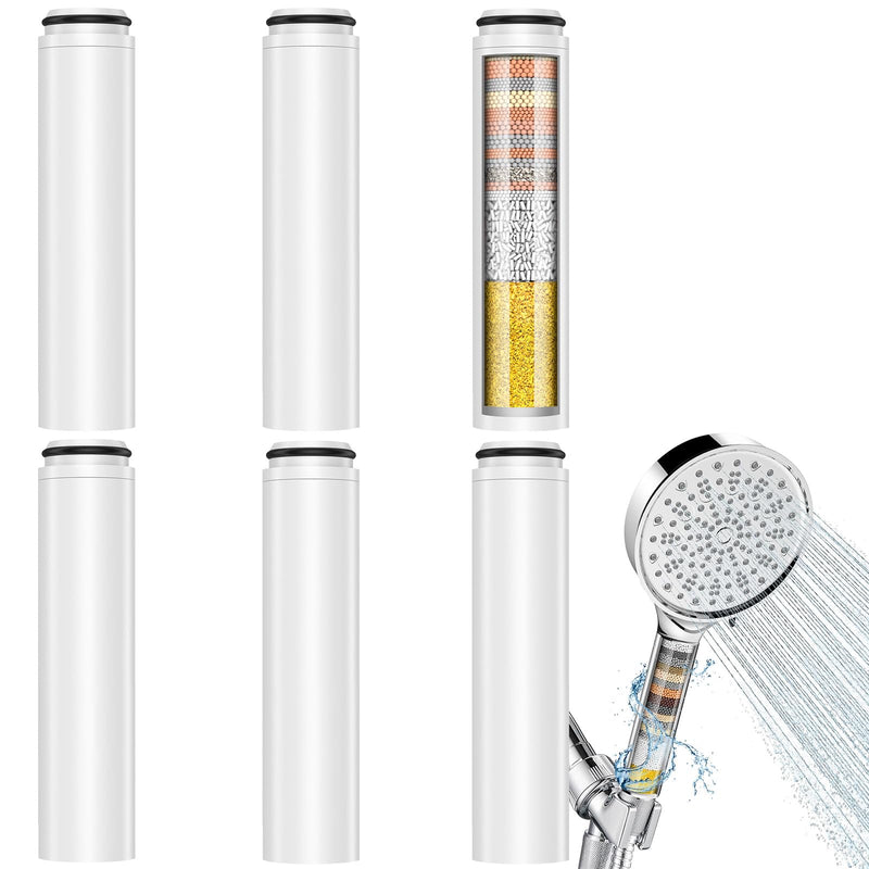 6 Pack Replacement Filters Compatible with Cobbe Handheld Shower Head, 20-layer Shower Filter Replacement for Hard Water,Remove Chlorine and Harmful Substances