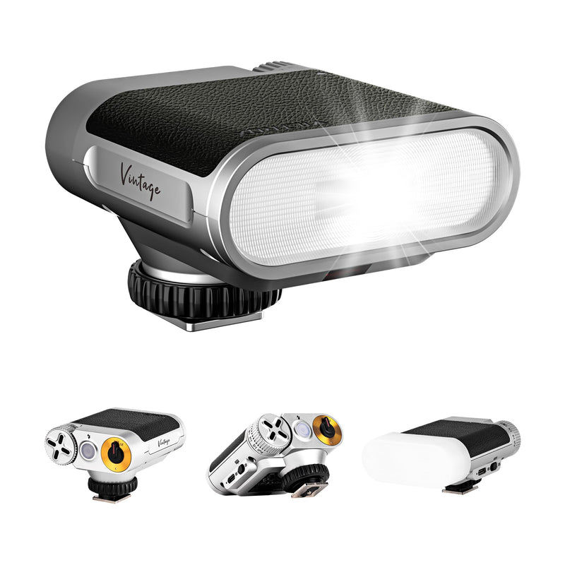 VILTROX Z1+ Camera Mini Flash Speedlite, GN12 6500K Hot Shoe Camera Flash Light with 7 Levels, S1/S2 Optical Control, Detachable Softbox Compatible with Canon Fuji Nikon Panasonic Olympus Cameras Z1+ Camera Flash