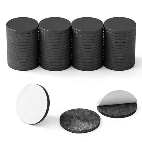 Towjug Adhesive Round Magnets for Crafts 1.2x0.08, 60 Sticky Magnetic Dots 1.2x0.08" / 30x2mm