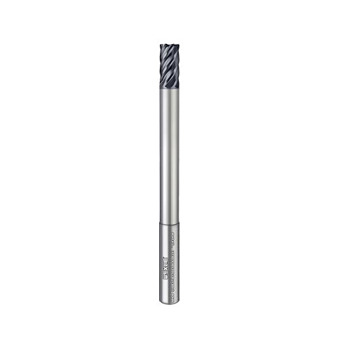 Tools Carbide End Mills,6 Flute Square Milling Cutter，High Helix Angle for High Hardness Steel Finshing Milling Processing - 1/4 Shank (1/4-3.5" 1PCS) Reduced Neck 1/4-3.5" 6F 1PC