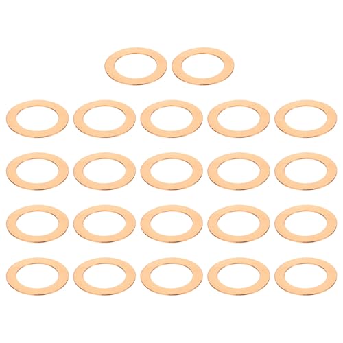 MECCANIXITY 22 Pcs Flat Copper Washers, 27x40x1mm Copper Upgraded Flat Metric Sealing Crush Ring Washers for Hydraulic Fittings Screw Bolt Nut Electronic Repair