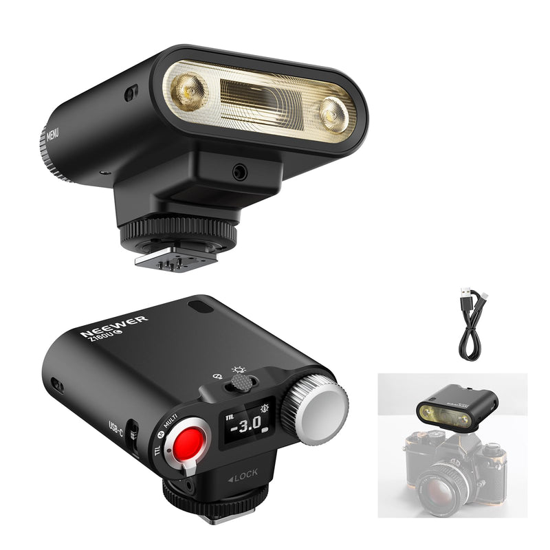NEEWER Z160U-C Camera Flash Speedlite Compatible with Canon, Compatible with Godox, 18Ws GN14 6000K TTL 1/8000 HSS On Camera Flash Light with USB C 1100mAh Battery 1.4s Recycle 1100 Full Power Flashes