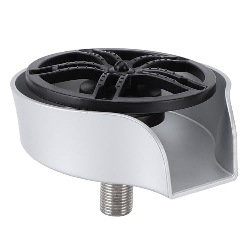 Ejoyous Automatic Glass Rinser, Stainless Steel Cup Washer for Kitchen Sink Professional Rust Resistants Pressure Glass Washer with Efficient Cleaning for Home Bars Cafes (Silver)