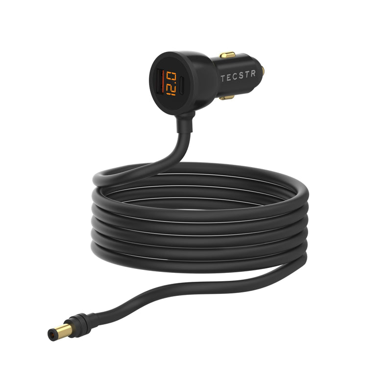 3 in 1 Car Charger for Starlink Mini DC Power Cable Adapter 12V-24V w/Digital Display, Durable USB-C 40W & USB 35W Ports for Trucks and Cars - 16.5FT