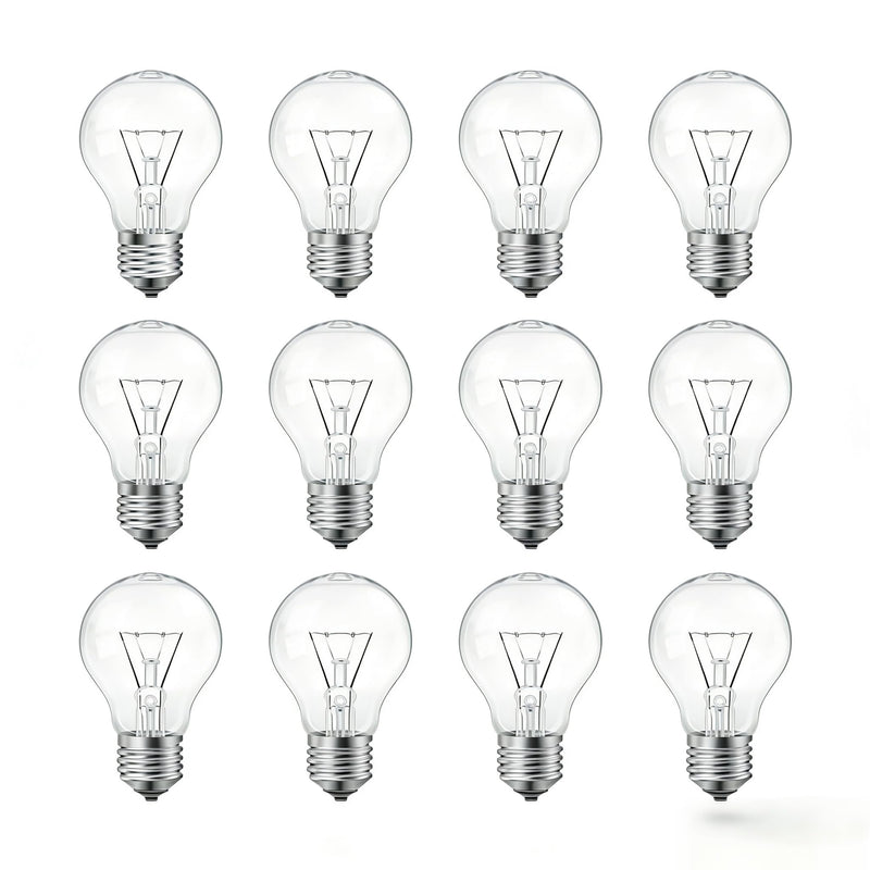 40 Watt Incandescent Light Bulbs, A19 40W Light Bulb, Dimmable, 2700K, Soft White, 12 Pack