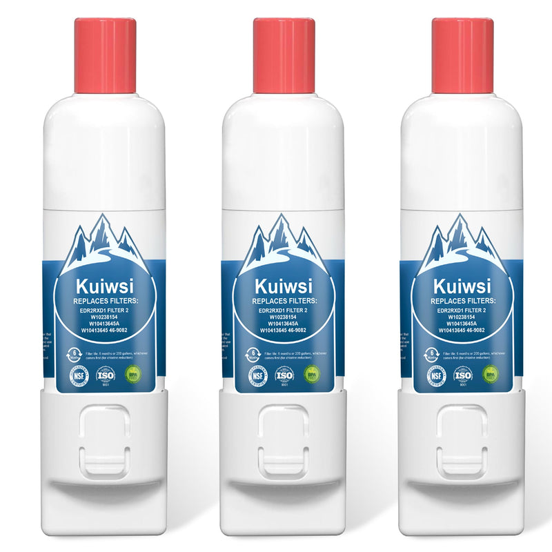 KAD2RXD1 Water Filter 2 Replacement for KitchenAid KRFF577KPS02, KRMF536RPS01, KRQC736RPS, KRMF706ESS01, KRFC704FPS, KRMF706EBS01, KRFF507HPS02, KRFC604FSS, KRMF606ESS, 2 Pack White 3