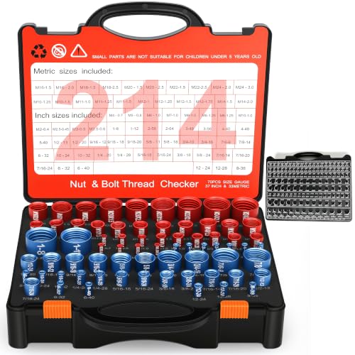 Manalete 214-Piece Nut and Bolt Thread Checker Kit