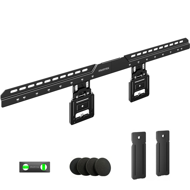 monTEK 0.35'' Ultra Slim TV Wall Mount for 50-100 Inch Flat & Frame TVs | up to 165 lbs, Low Profile Flush TV Mount, Micro Gap TV Bracket, Max VESA 850x800mm, Fits 16’’/18’’/24’’/32’’Studs 50-100 Inch TVs