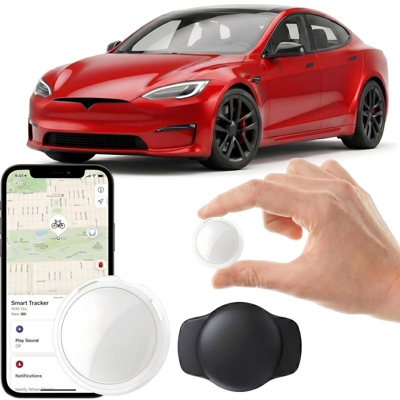 GPS Tracker for Vehicles Car Tracker Device for Apple Find My iOS Only | Undetectable Hidden Waterproof Worldwide Real-Time Tracking for Cars No Subscription No Monthly Fee Replaceable Battery