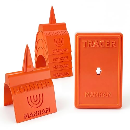 Drywall Outlet Marker Set of 5 - Drywall Electrical Box Locator & Tracer Tool, Outlet Marker for Drywall Installation, Professional Drywall Tool for Accurate Cutouts 1 Tracer & 5 Pointers