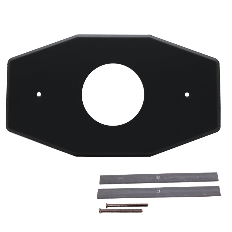 Westbrass A503-62 One-Hole Remodel Cover Plate for Mixet Bathtub and Shower Valves, Matte Black