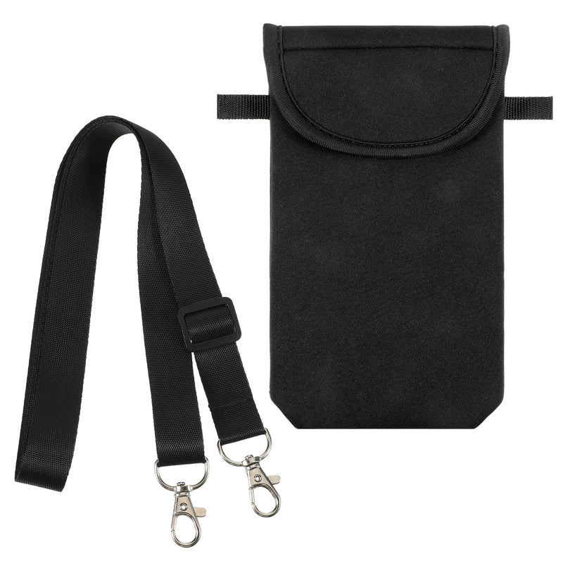 Universal Cell Phone Pouch, Waterproof Neoprene Phone Sleeve with Neck Strap Lanyard Holder, Around Neck Carrying Case for Cellphone Men Women 1 Pcs