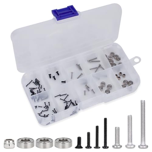 Steel Hardware Screws Bearing Kit 120pcs for Axial SCX30 RC Crawler