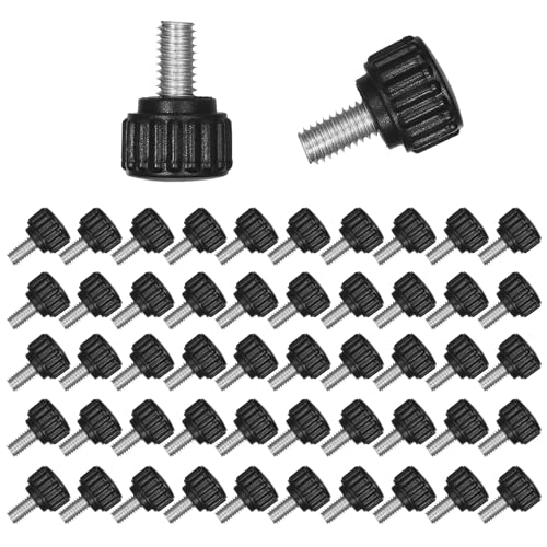 100 Pcs M6 x 10 mm Threaded Knurled Thumbscrew, Monitor Screws Vesa Mount Screws Carbon Steel Clamping Knobs Grip Thumb Screw Mounting Thumb Screw(100pcs) 100.0