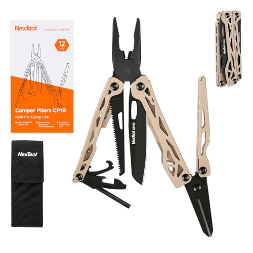 NexTool Camper CP10 Multitool with Fire Starter, Pocket Knife EDC Gear Full-size