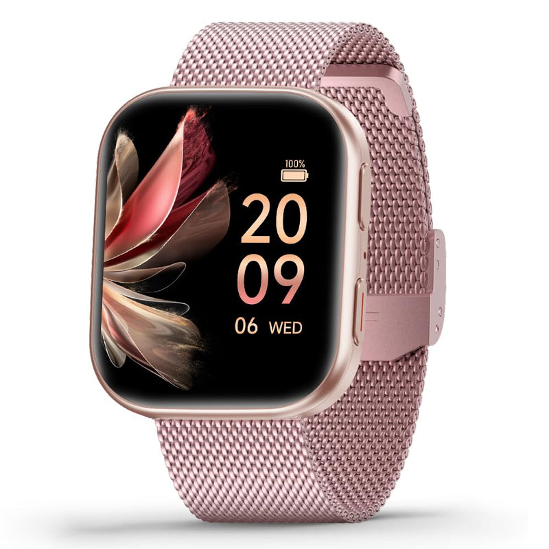 FITVII Health & Fitness Tracker (Answer/Make Calls), Smart Watch with 24/7 Heart Rate and Blood Pressure, Sleep Tracking, Blood Oxygen Monitor, 120+ Sport Modes Activity Tracker for Women Men Champagne Rose 1.85