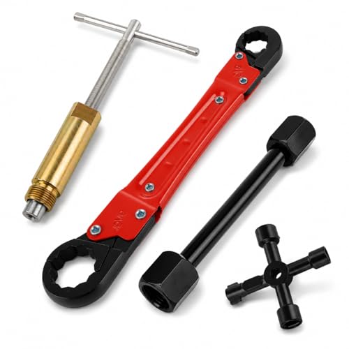 Plumbing Tools, Angle Stop Removal Tool with compression sleeve puller tool 1/2, Quick Repair Plumbing Wrench Kit for Installing/Removing Compression Rings, Nuts and Angle Stops