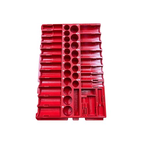 Insert compatible with Low Profile Milwaukee Packout and 3/8" Shockwave Impact 43-Piece Socket Set (49-66-7009)
