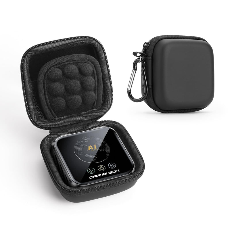 Hard Shell Case for Magic Ai Box Wireless Carplay, Mini Hard Bag with Charging Cable Storage for Car Audio, Carplay Equalizers Accessories, Shockproof Waterproof (Only Case)