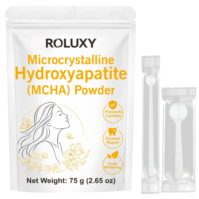 100% Pure Microcrystalline Hydroxyapatite Powder 75g (2.65 oz) | Non-Nano Micro crystalline hydroxyapatite Powder for Teeth | DIY Formulations | unflavored Mcha Crystals 75g (2.65oz)