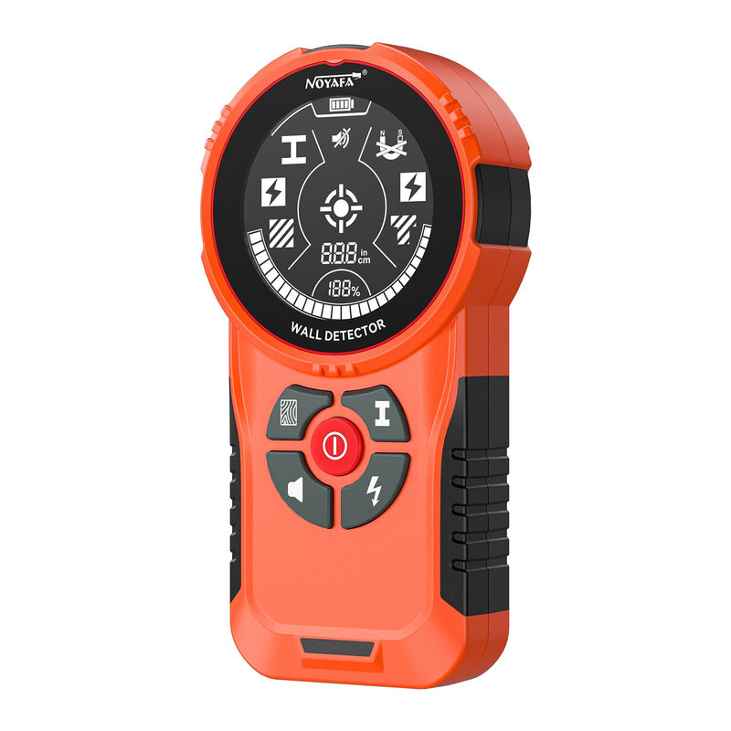 NOYAFA Stud Finder Wall Scanner,6 in 1 Multifunctional Wall Detector | Smart Chip,HD LCD Display, Electronic Stud Sensor for Wood Studs, Metal, Live AC Wires, Joists and Pipes Detection