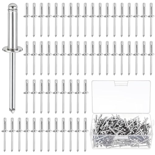 LEIFIDE 100 Pcs 3/16" X 1-1/4" Trifold Rivets Assortment, Silver 3/16" X 1-1/4"