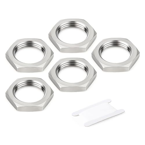 TAISHER 5pcs 1-1/4"FNPT Stainless Steel Hex Jam Nut,Heavy-Duty Corrosion-Resistant Stainless Steel Nuts for Machinery, Automotive, DIY & Home Projects 5