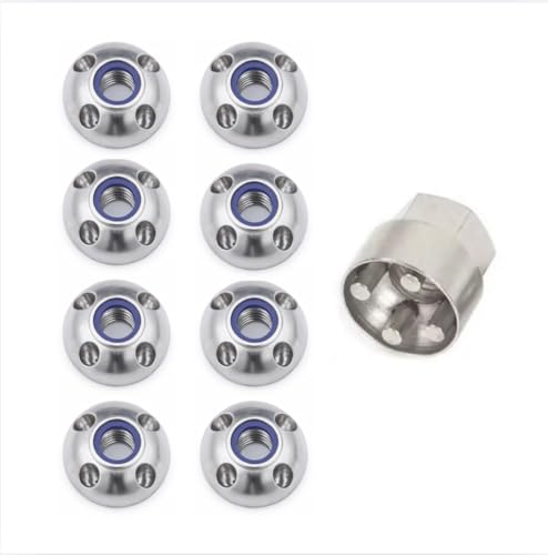 Roof Top Tent RTT Security M8 Nyloc Nylon Threaded Security Anti-Theft Deterrent Bolts, Stainless Steel, 8 Pack, 1 Key - Secure Your Adventures