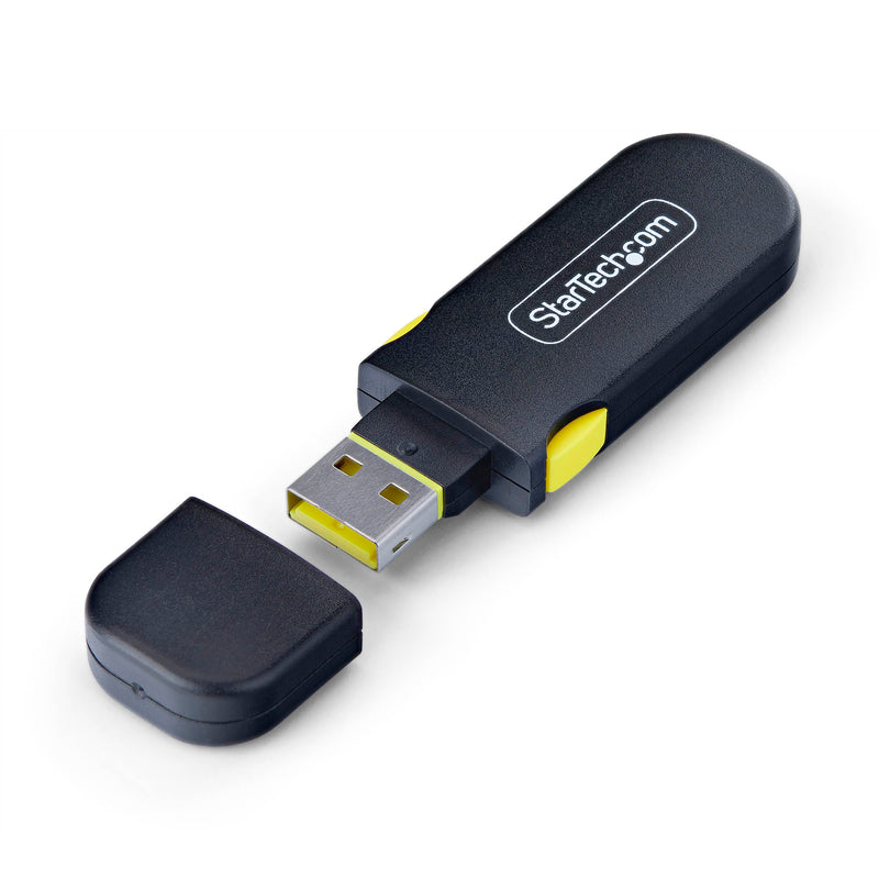 StarTech USB-A Port Blocker with 4X USB-A Cover Plugs (USB-A-Port-Blocker) | Snap-In Port Protectors for Laptops and Computers, Key, Latching, Dust