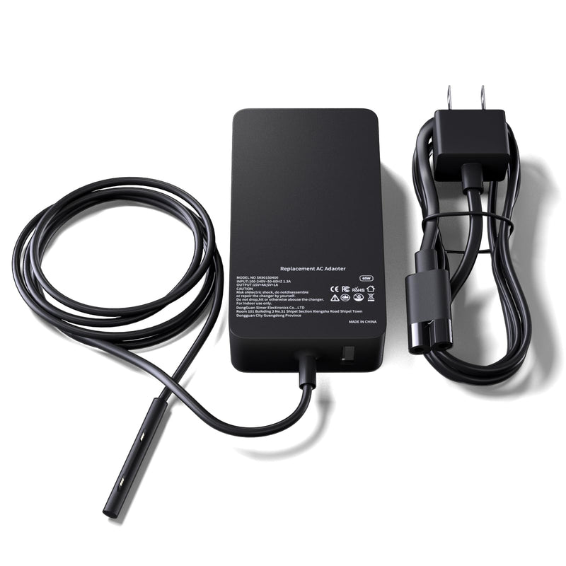 65W Surface Pro Charger, Compatible with Microsoft Surface Pro 11 10 9 8 7+ 7 6 5 4 3 X, Windows Surface Laptop 7 6 5 4 3 2 1, Go 4 3 2 1, Book 3 2 1, Replacement Tablet Power Supply