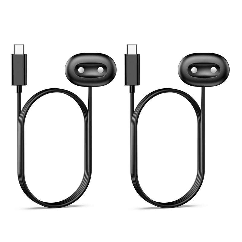 TiMOVO 2 Pack Charger Dock Compatible with Google Pixel Watch 4 41mm/45mm | Magnetic Fast Charging Stand for Pixel Watch 4, Portable 3.3Ft Type-C Charging Cable with Side Dock Black