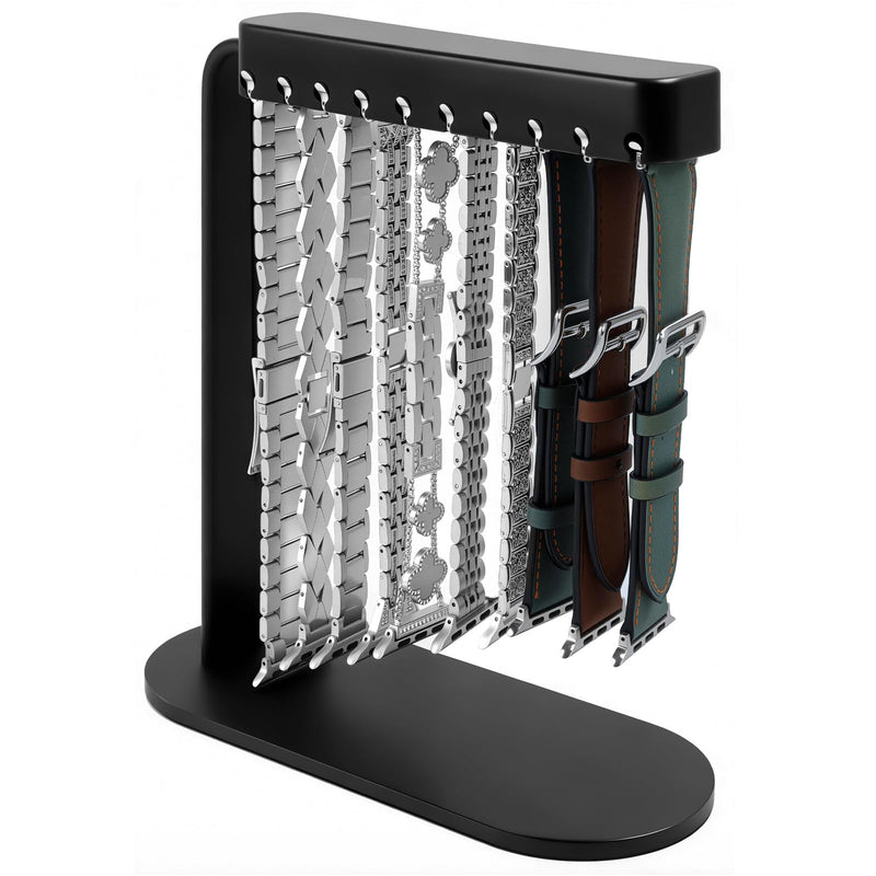 Watch Band Holder Organizer for Apple Watch,Iron Body & Silicone Groove,Smart Strap Silicon Watch Band Rack Display for Apple